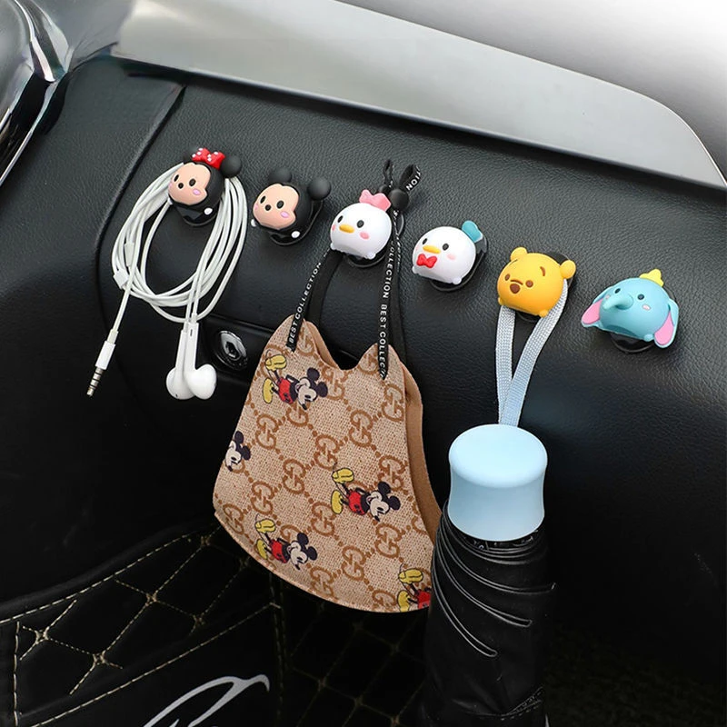 

Car Accessories Interior Decoration Seamless Hook Strong Adhesive Cartoon Front Row Storage Seat Back Small Hook Female