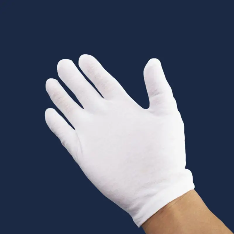 3 pares de guantes de algodón blanco para manos secas eczema spa hidratante  – Guantes de trabajo para servir inspección de disfraces