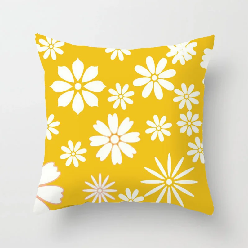 

Yellow Cartoon Geometry Abstract Art Throw Pillow Case Sofa Cushion Cover Home Decor (45cm x 45cm)