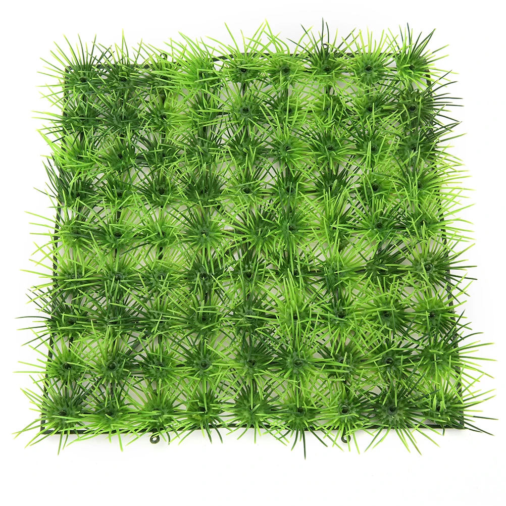 1Pcs 25cm x 25cm Hot Artificial Water Aquatic Green Grass Plant Lawn Aquarium Fish Tank Landscape