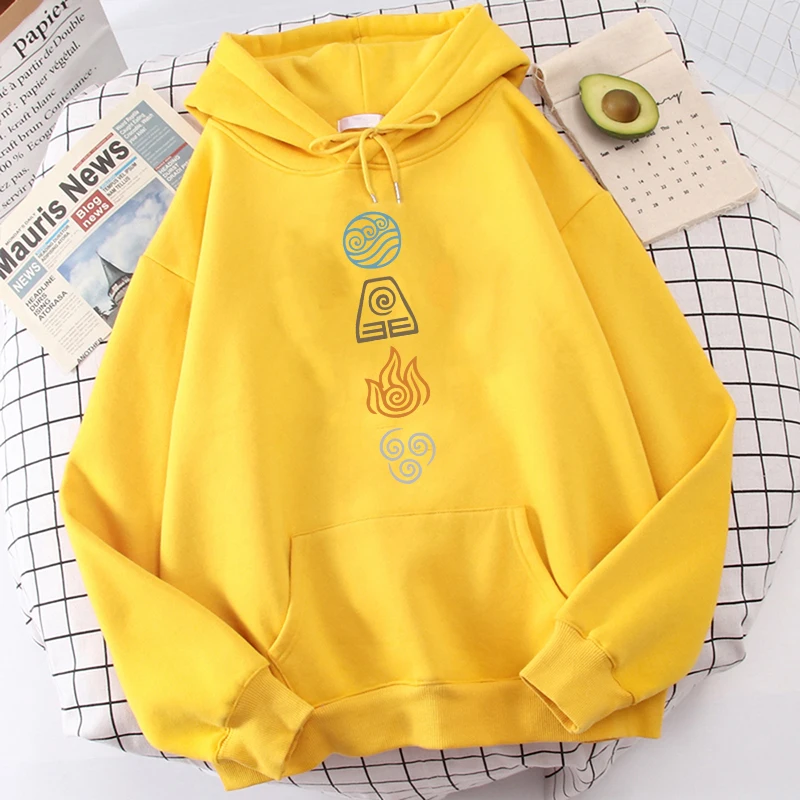 Avatar The Last Airbender Hoodie Water Air Fire Earth Four
