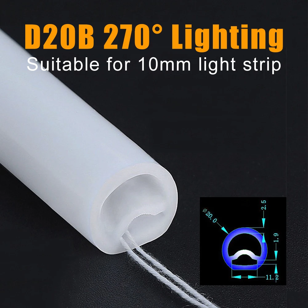 ตัวเลือกสินค้า ท่อซิลิโคนกันน้ำ ยืดหยุ่นสำหรับ LED Strip Light