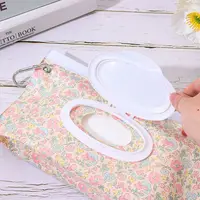 Wet Wipes Bag Portable Baby Wet Wipe Pouch Wipes Holder Case Flip Cover Snap Reusable Wet Wipe Bag Outdoor Useful Tissue Box 1