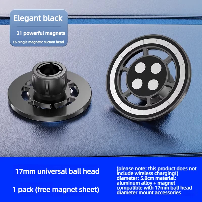 Base Magnetica Compatibile con MagSafe per Supporto Auto con Testa a Sfera da 17mm, Accessori per Supporto Magnetico per Telefono in Auto