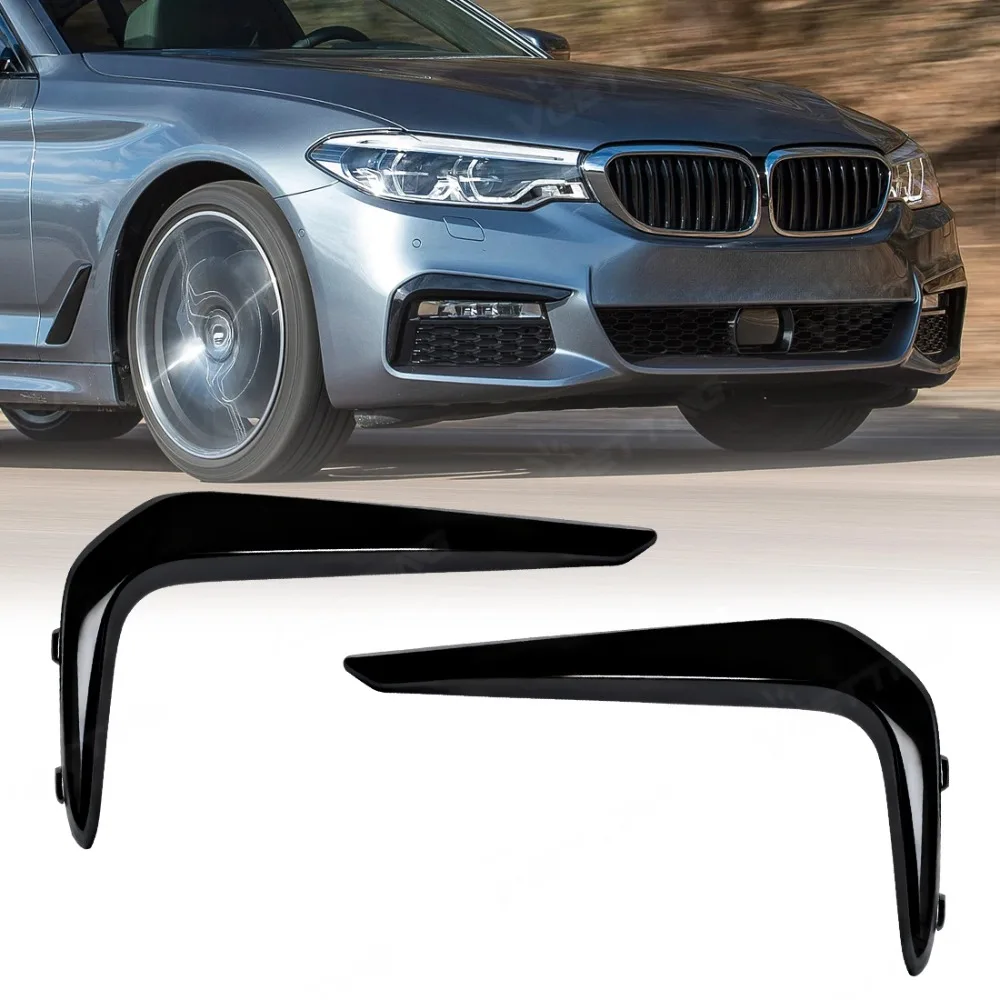 BMW 5 시리즈 G30 G38 M 스포츠 2016-2020 프론트 범퍼 안개등 아이리드 커버 트림 51118070541 51118070542 아이브로우 프레임 커버