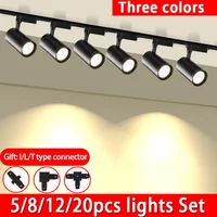 Track Light Led Light Fixture Ceiling Track Spot Kitchen Rail Systems Lamp Set Track Lighting Rail Led Spotlight For Home Store 1