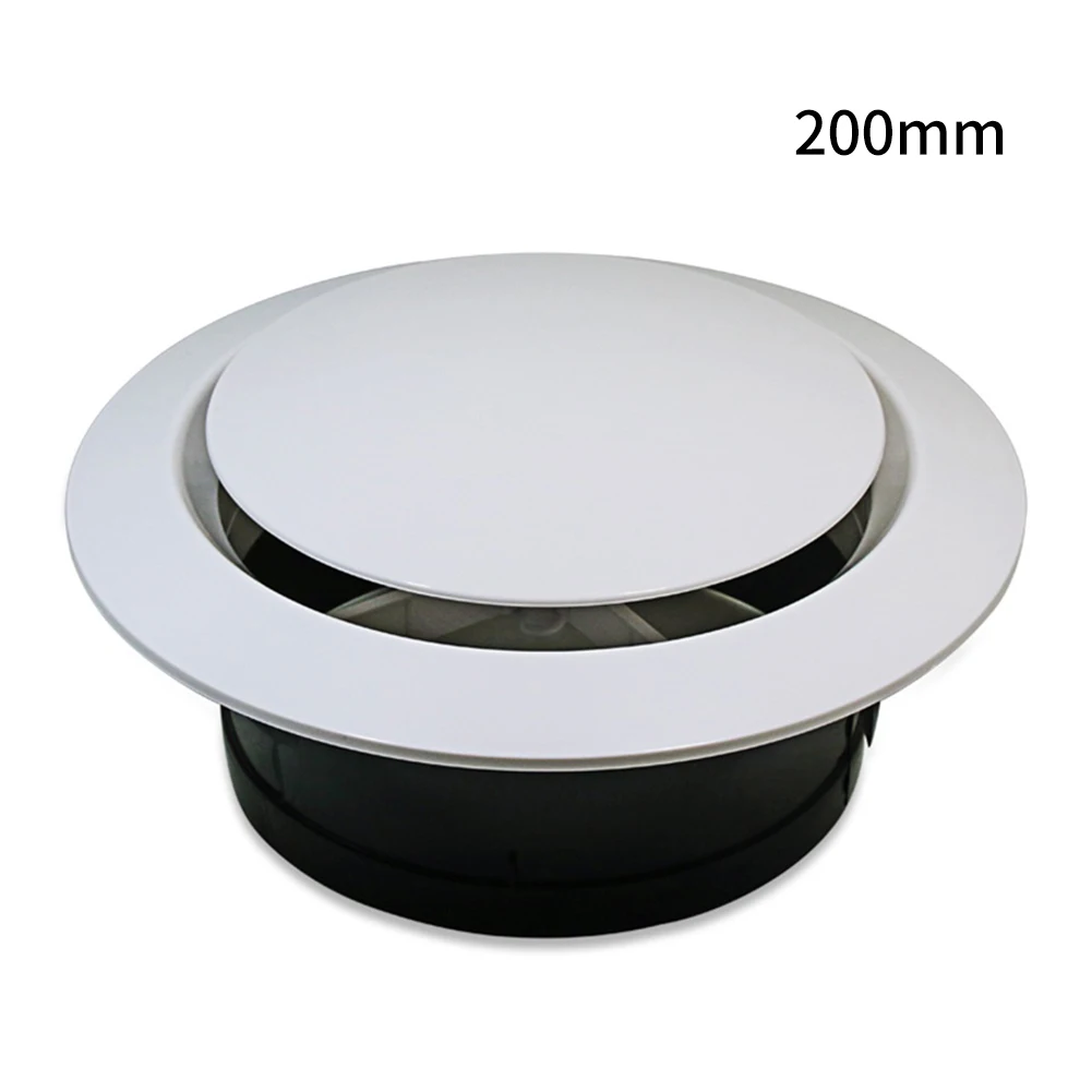 Vent Cover 75MM, 100MM, 150MM, 200MM ABS Air Conditioning Ventilation Diffuser Adjustable Louver Circular Air Outlet