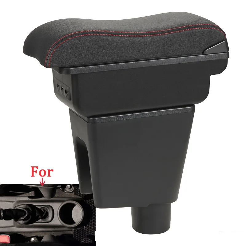For Chevrolet Spark Armrest Box For Chevrolet Spark III Aveo T200 Car Armrest Box Curved Surface leather Simple installation