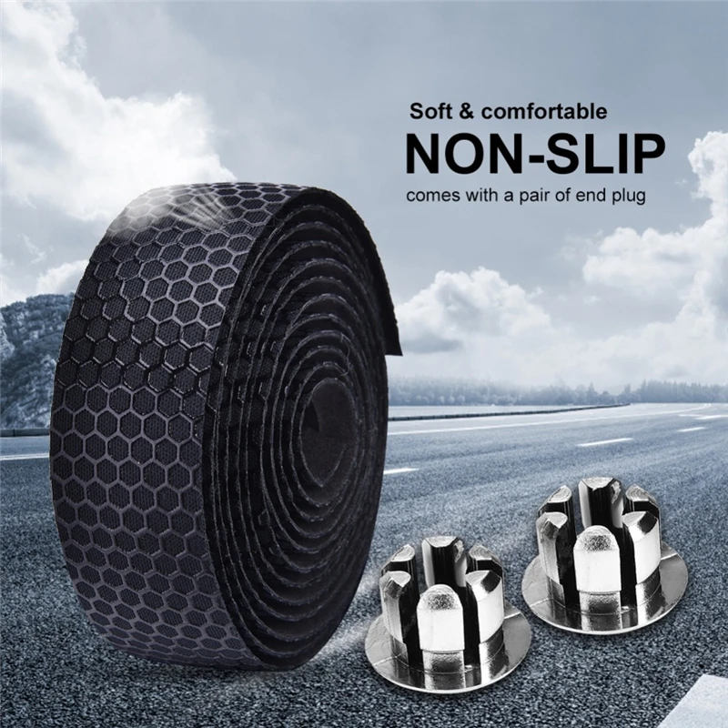Bike Handlebar Tape EVA Cushioned Comfort Strap PU Cycling Damping Anti-Vibration Wrap Accessories