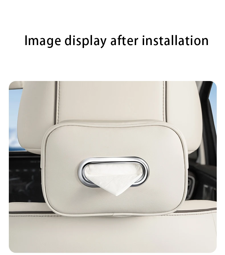 For BYD DENZA D9 Leather tissue bag Seat back sunshade tissue box Tissue storage