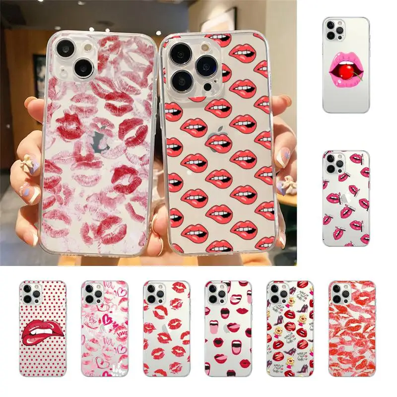 Custodia Per Telefono Sexy Vampire Red Lips Per Iphone 7 8 Plus X Xr Xs 11 12 13 Se2020 Mini Mobile Iphone 14 Pro Max Case