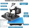 AKEYDIY 5 in 1 Heat Press Machine for t Shirts Professional Swing Away Heat Press Digital Combo 12" x 15" 360-degree Rotation 5