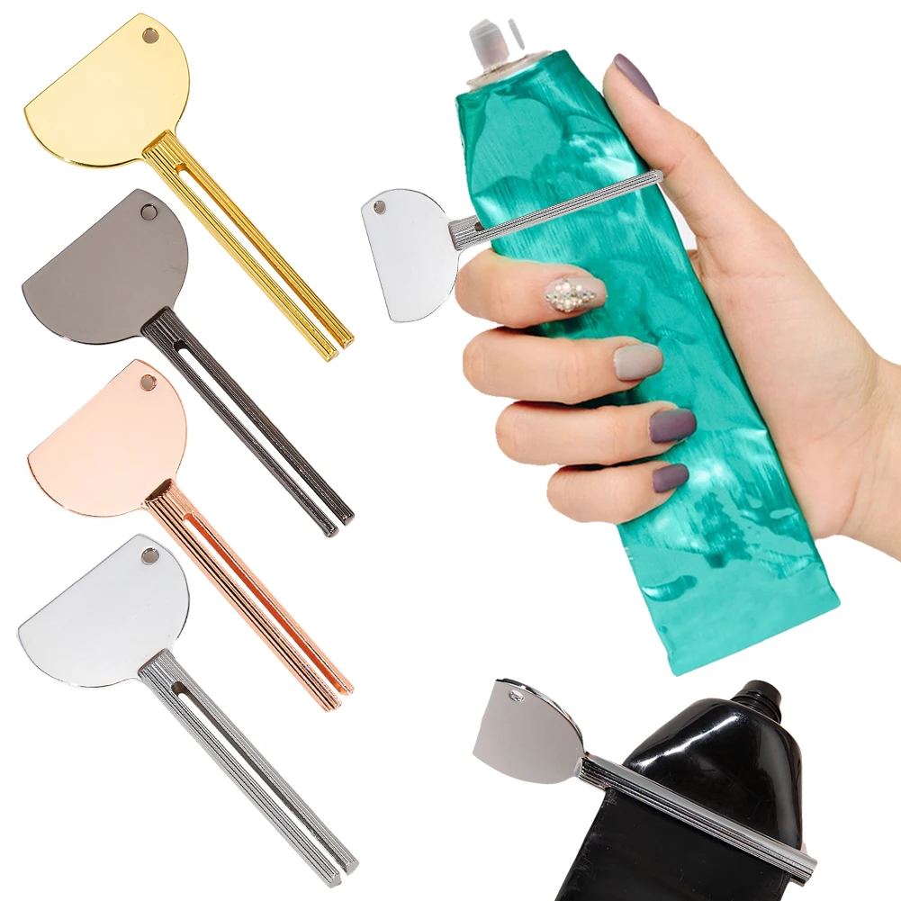 Toothpaste Squeezer Toothpaste Roller Tube Stainless Steel Rolling Squeezer Reduce Waste Multifunctional For Bathroom toothpaste squeezer