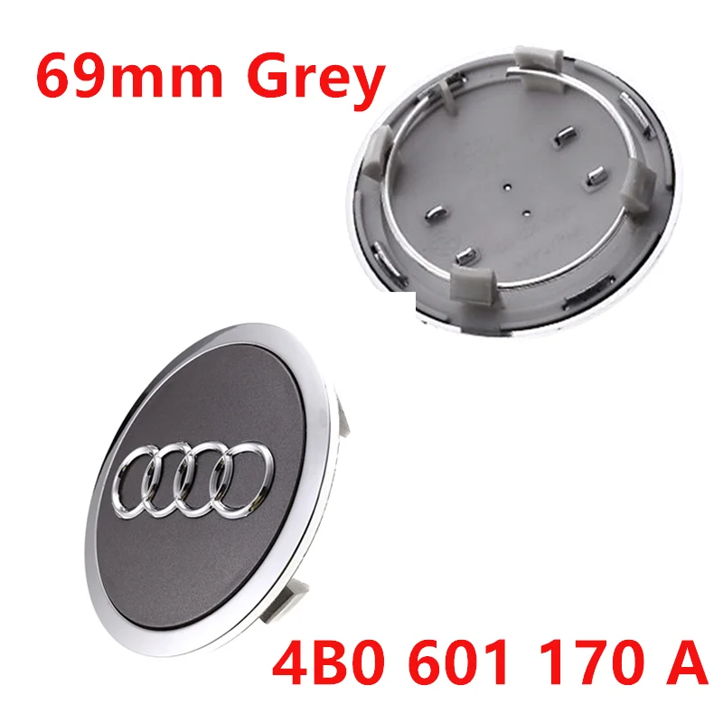 Car Rim Hub Cover Wheel Center Caps Emblem Badge 4pcs For Audi A3 A4 A5 A6 A7 A8 Q3 Q5 Q7 Q8 TT
