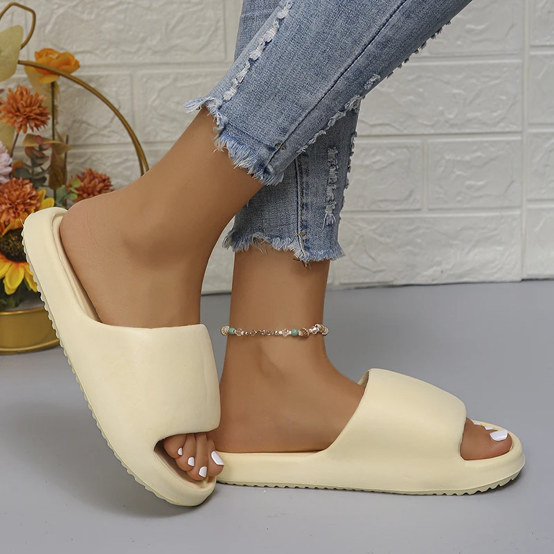 Lucyever 2024 Soft Sole Eva Slippers for Women Lightweight Non Slip Home Slippers Woman Summer Thick Platform Beach Flip Flops 3