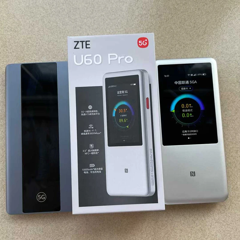 ZTE U60 Pro 5G モバイルルーター ZTE U60 Pro MU5250 5G モバイル WiFi 10000mah 27W 高速充電 SDX75