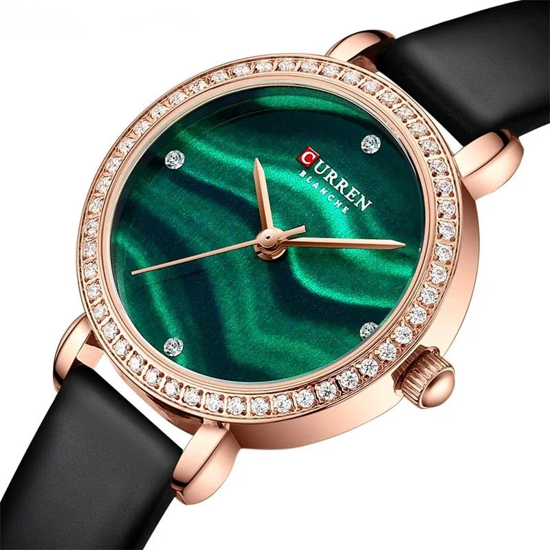 

Diamond Inlaid Women's Wristwatch Leather Strap Lightweight Small Dial Fashion Casual Exquisite Quartz Watches For Women's