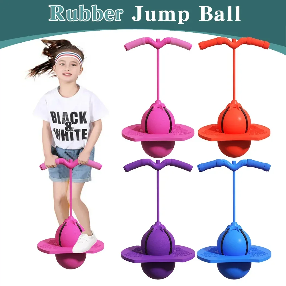 Frog Jump Exercise Equipment with Handle Exercise Jumping Ball Help Grow Tall Elastic Balance Ball for Children Balance Training