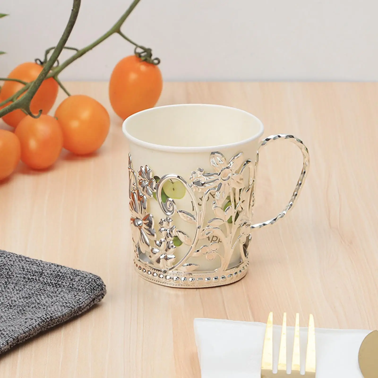 Disposable Cup Holder Insulates Protective Heat Resistant Water Cup Sleeves for Office Countertops Home Cafe Accessories 3
