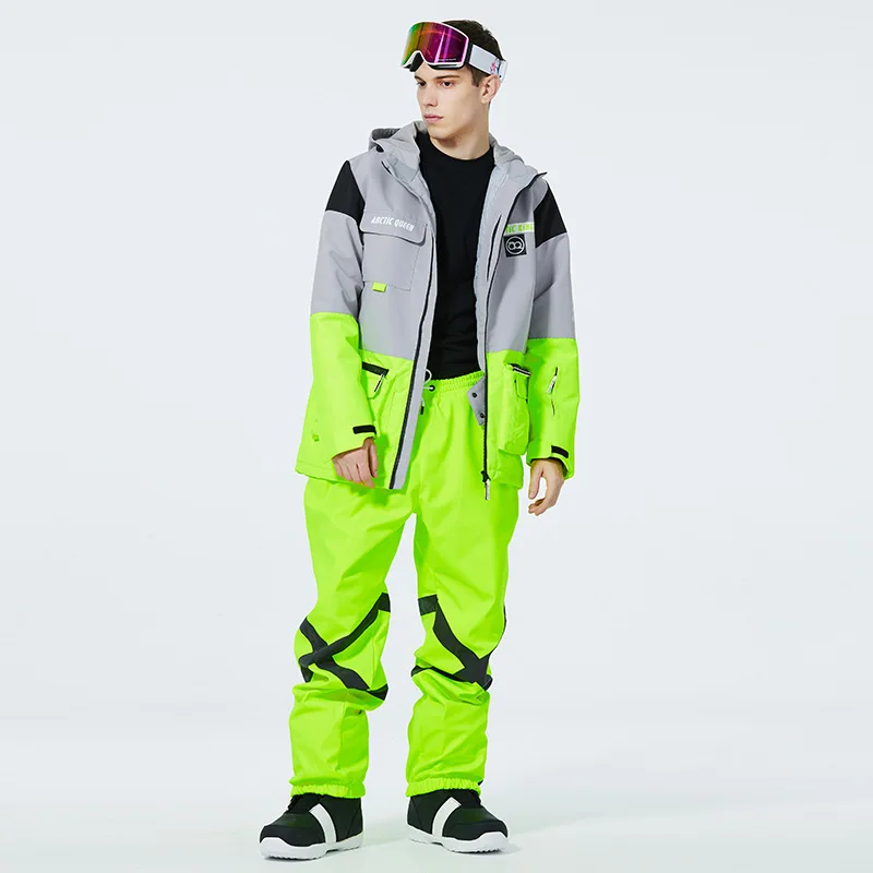 

2023 New Ski Suit Women Man Overall Outdoor Snowboard Jacket Thickened Warm Ski Set Snow Pants Wind Waterproof Winter Clothing