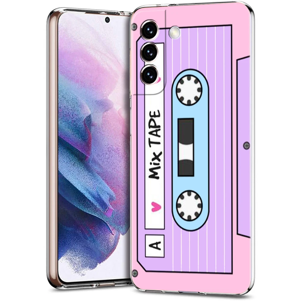 Vintage Cassette Tape Design Soft Clear Silicone Phone Case