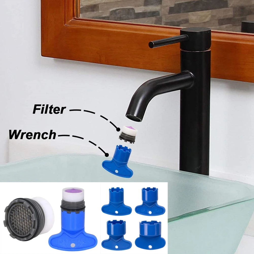 

Faucet Aerator Wrench Spout Fittings Repair Tool Built-in Bubbler Filter Removal Wrench Key Tap Foamer Removal Spanner