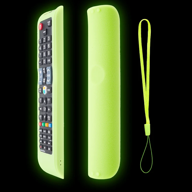 Luminous Green Silicone Protective Cover Samsung TV Remote Control BN59-01198Q Remote Control silicone remote case silicone remote cover silicone remote sleeve remote controller cover silicone case protector