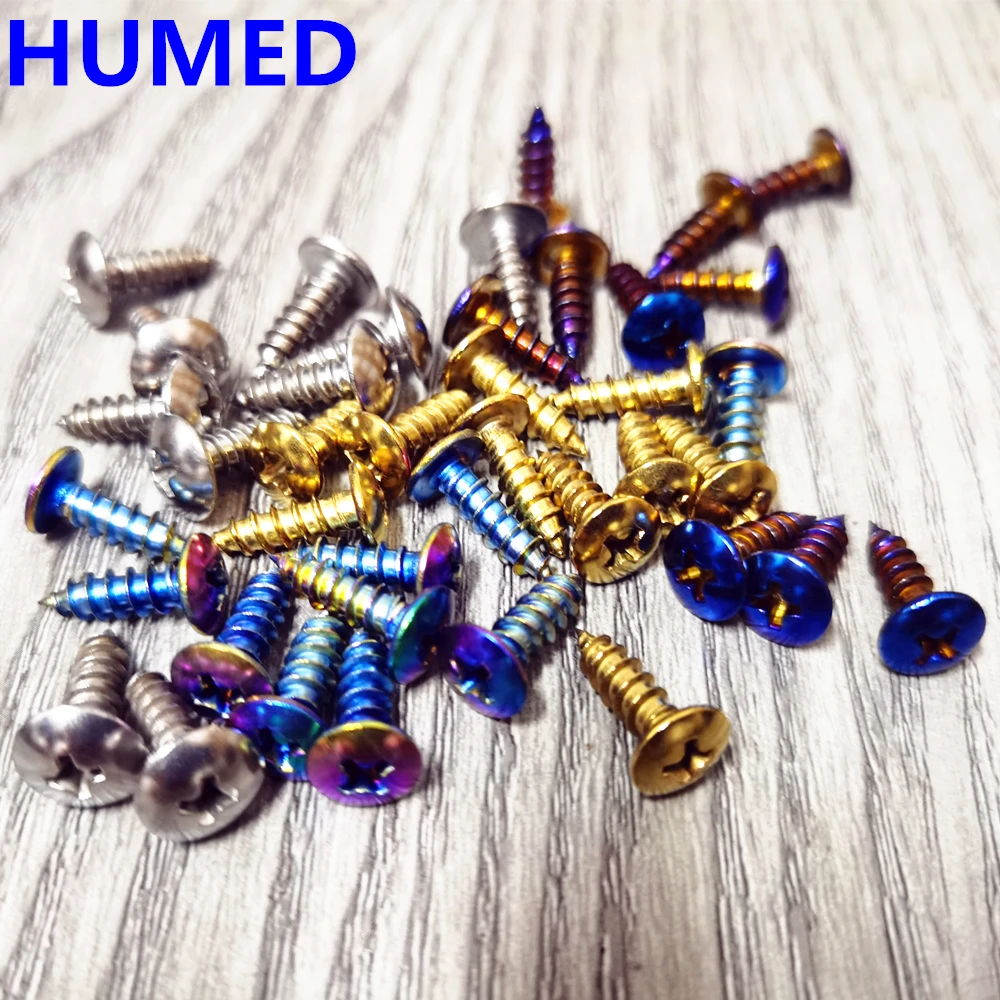 

10pc/lot M5x16 aluminum motorcycle screw colorful color motorbike motor bicycle Motorcycle self-tapping screws M5*16 screw