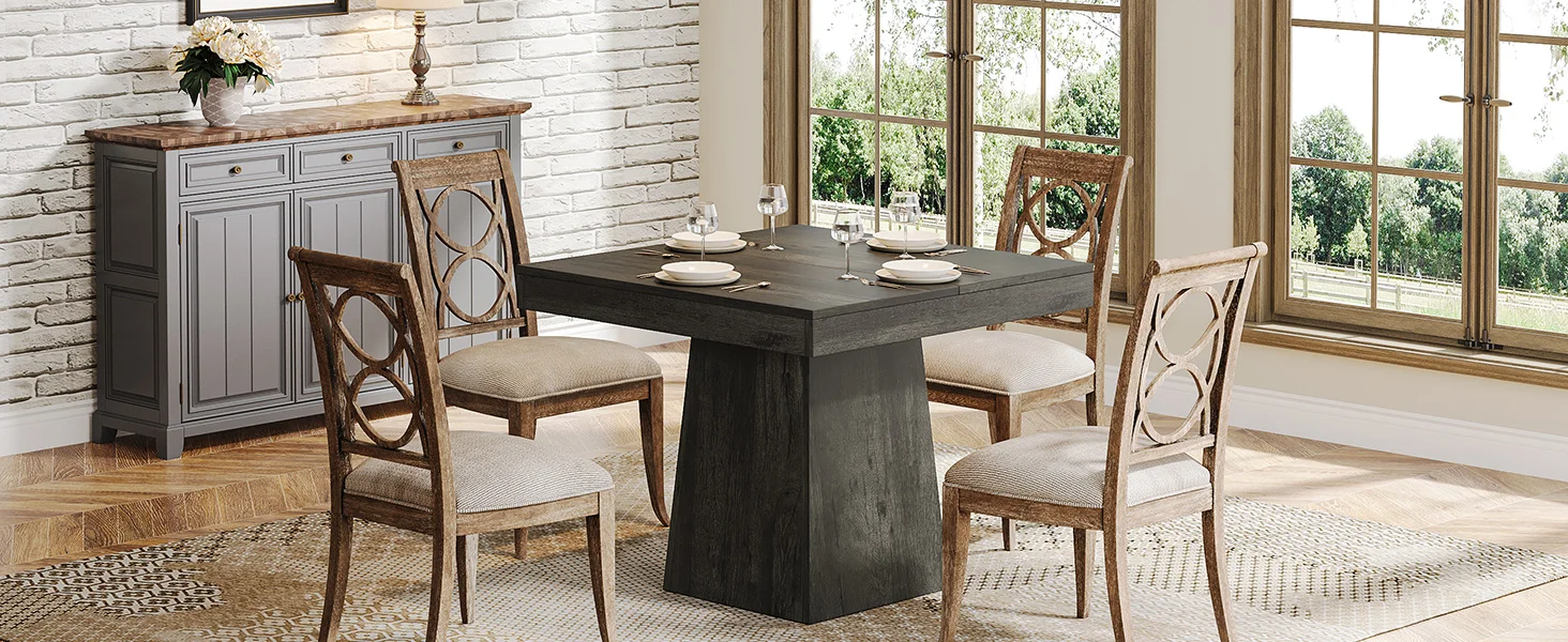 gray dining table