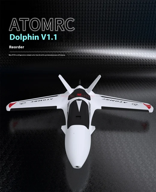 航空機・ヘリコプター Atomrc Dolphin FPV RCAirplane Fixed Wing ATOMRC Dolphin V1.1 Fly Wing 845mm Wingspan EPP FPV Aircraft