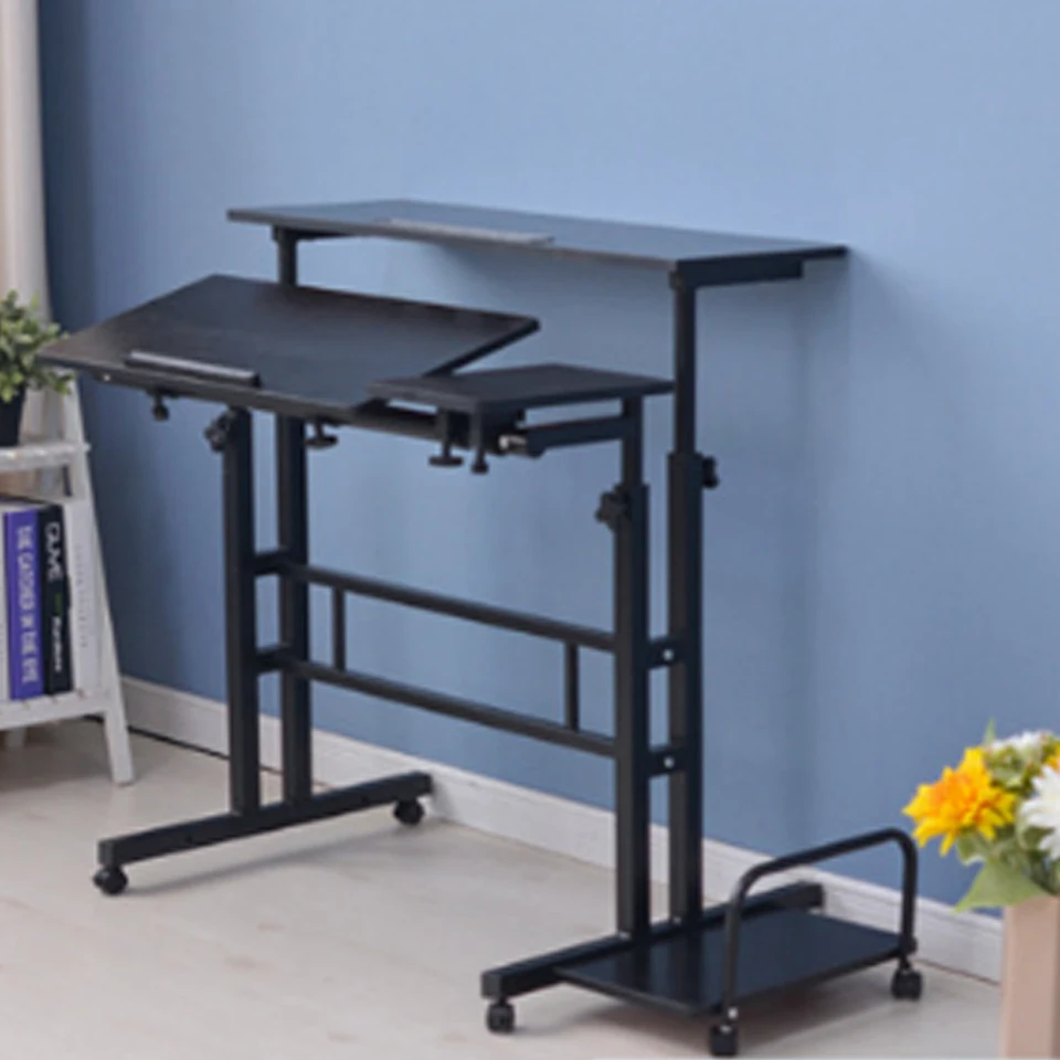 Adjustable Mobile Standing Computer Workstation Desk