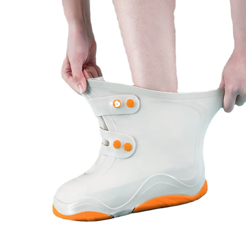 New 2023 Women Fashion Waterproof Shoes Covers Slip-resistant Men Reusable Shoes Protector Rain Boots Pads For Outdoor