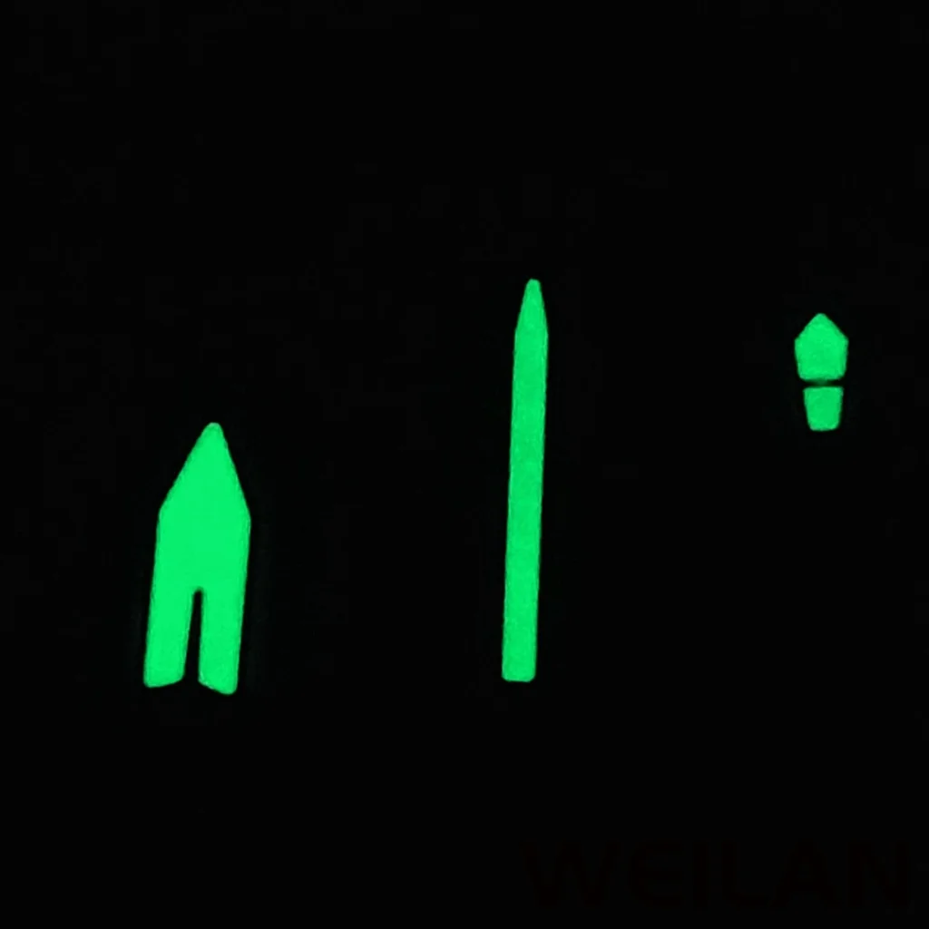 Silver Black Luminous Watch Hands