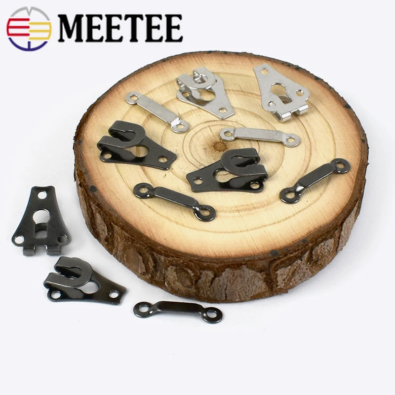 Trousers Pants Metal Buttons Women Skirt Buckle Sew-on Suit Coat Garment Hooks 50/100sets