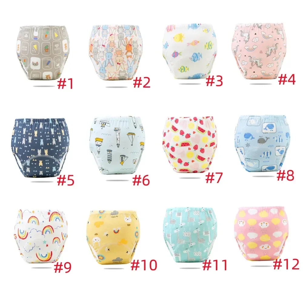 

4PCS Kids Potty Training Pants Baby Underwear Toilet Cloth Diaper Pant Seluar Kencing Bayi Learning Pant