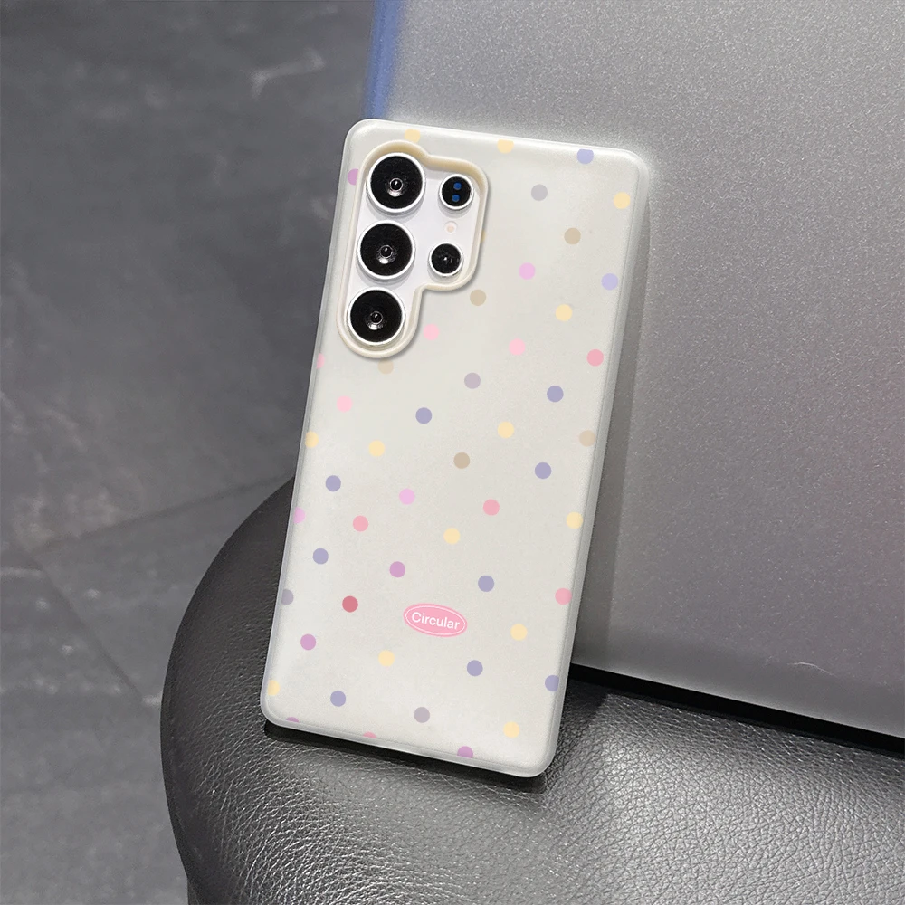 Love Heart Polka Dot Matte Soft Phone Case