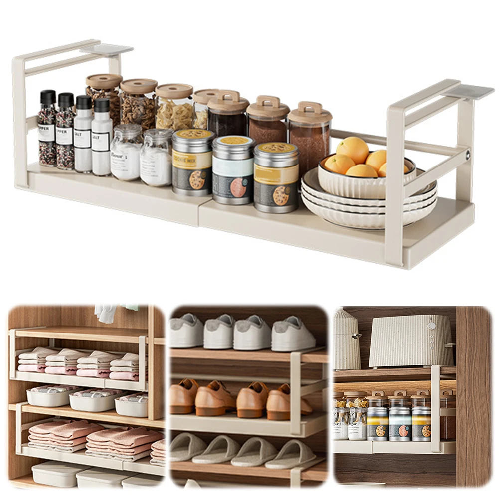 Iron Under Shelf Storage Baskets for Kitchen Pantry Organization