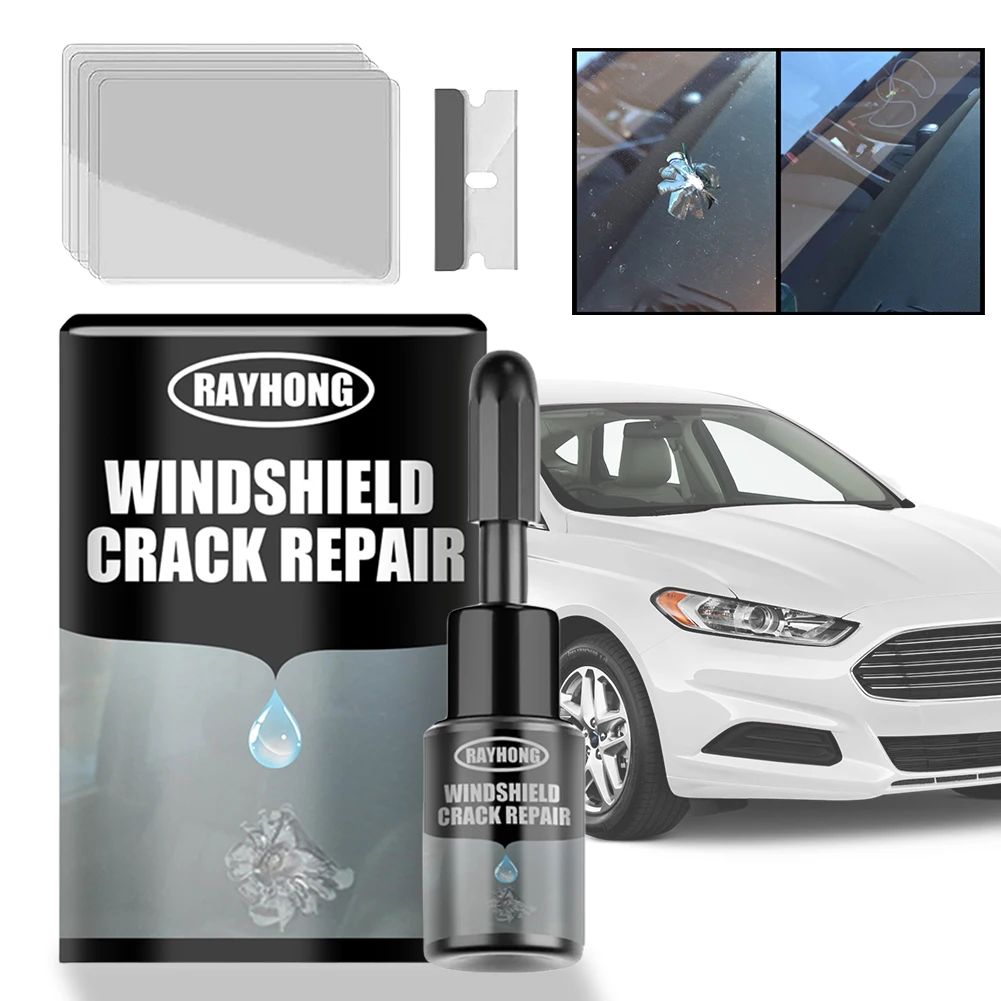 20ml Windshield Crack Repair Fluid Window Scratch Crack Repair Tool Auto Glass Repair Fluid Windshield Glass Crack Repair Kit