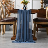 Long Chiffon Table Runner Haze blue For Wedding Party Christmas Banquets Bridal Home Table Arches Cake Table Decoration 73x305c 1