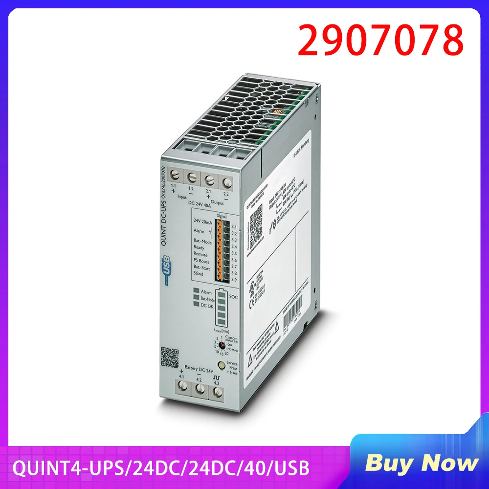 

For Phoenix Uninterruptible Power Supply QUINT4-UPS/24DC/24DC/40/USB 2907078