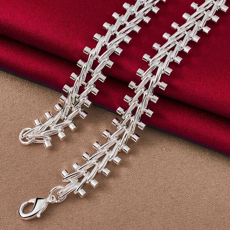 SHSTONE 925 Sterling Silver Elegant Unique Geometry Necklaces For Woman Chain Lady Party Wedding Birthday Gift Fashion Jewelry