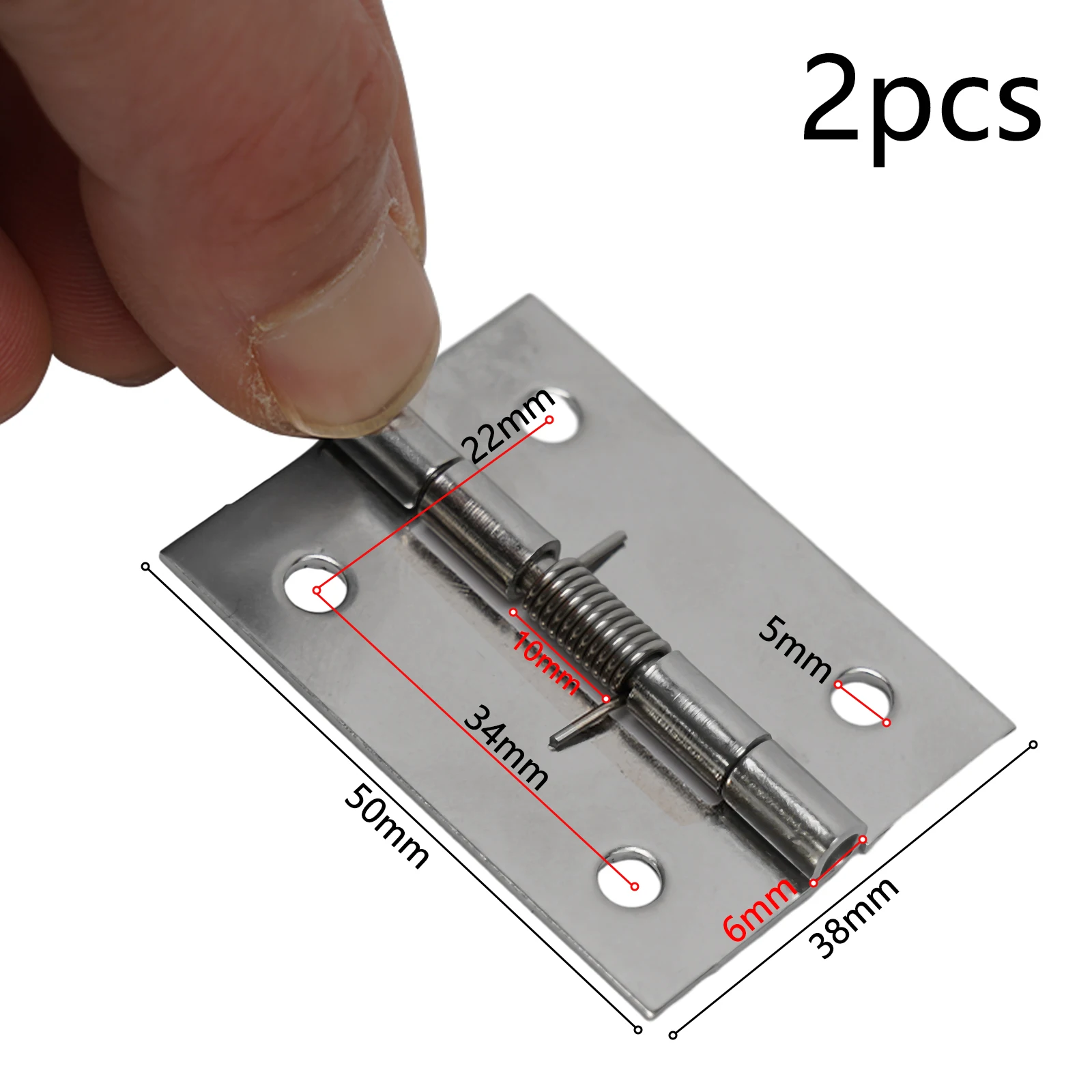 Description Picture 5 of item2pcs Stainless Steel Cross Hinges Automatic Rebound With Spring Cabinet Window Door Folding Hinges Furniture Supplies