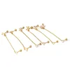 Boucles d'oreilles tendance en acier inoxydable pour femmes, 1 pièce, chaîne à Double perçage, fleur coréenne, Zircon, clous de perçage, bijoux à la mode