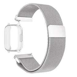 Milanese Magnetic Strap and TPU Soft Case with Screen Protector for Redmi Watch 5 Active (STr)