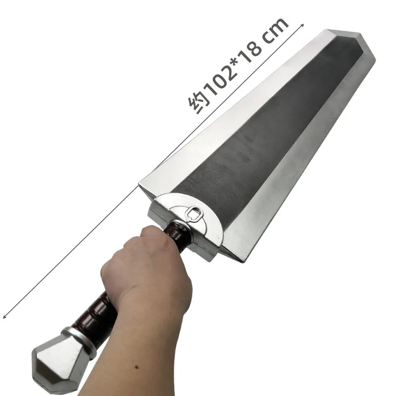 102cm Anime  Cosplay Guts Dragon Chopping Sword Prop Black Great Sword Weapon Role Play Gift Safety PU Sword 3