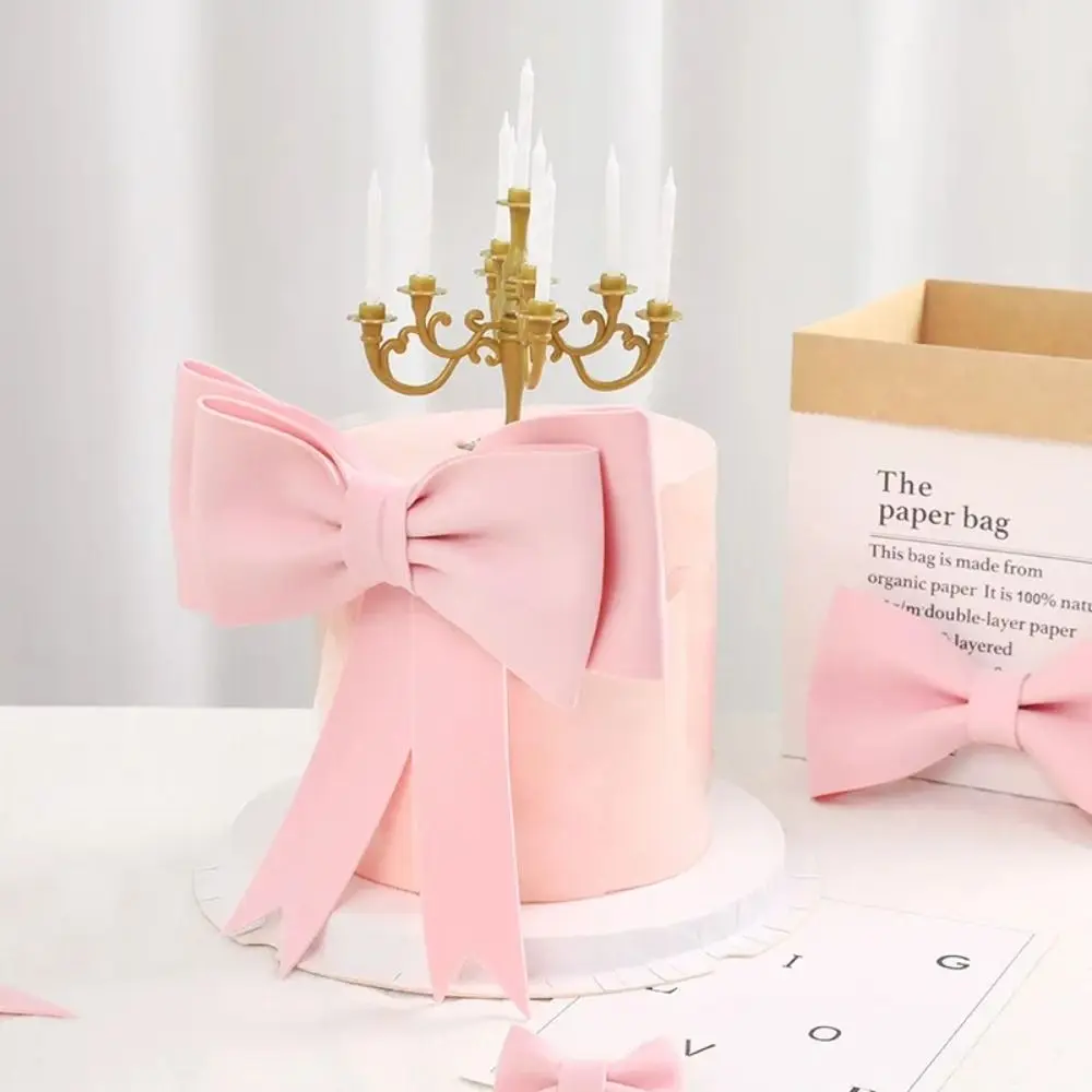 1pc 22x20.5cm Big Foam Bow Cake Topper Girl's Happy Birthday Wedding Cake Decoration Prince Valentine's Day Party Supplies