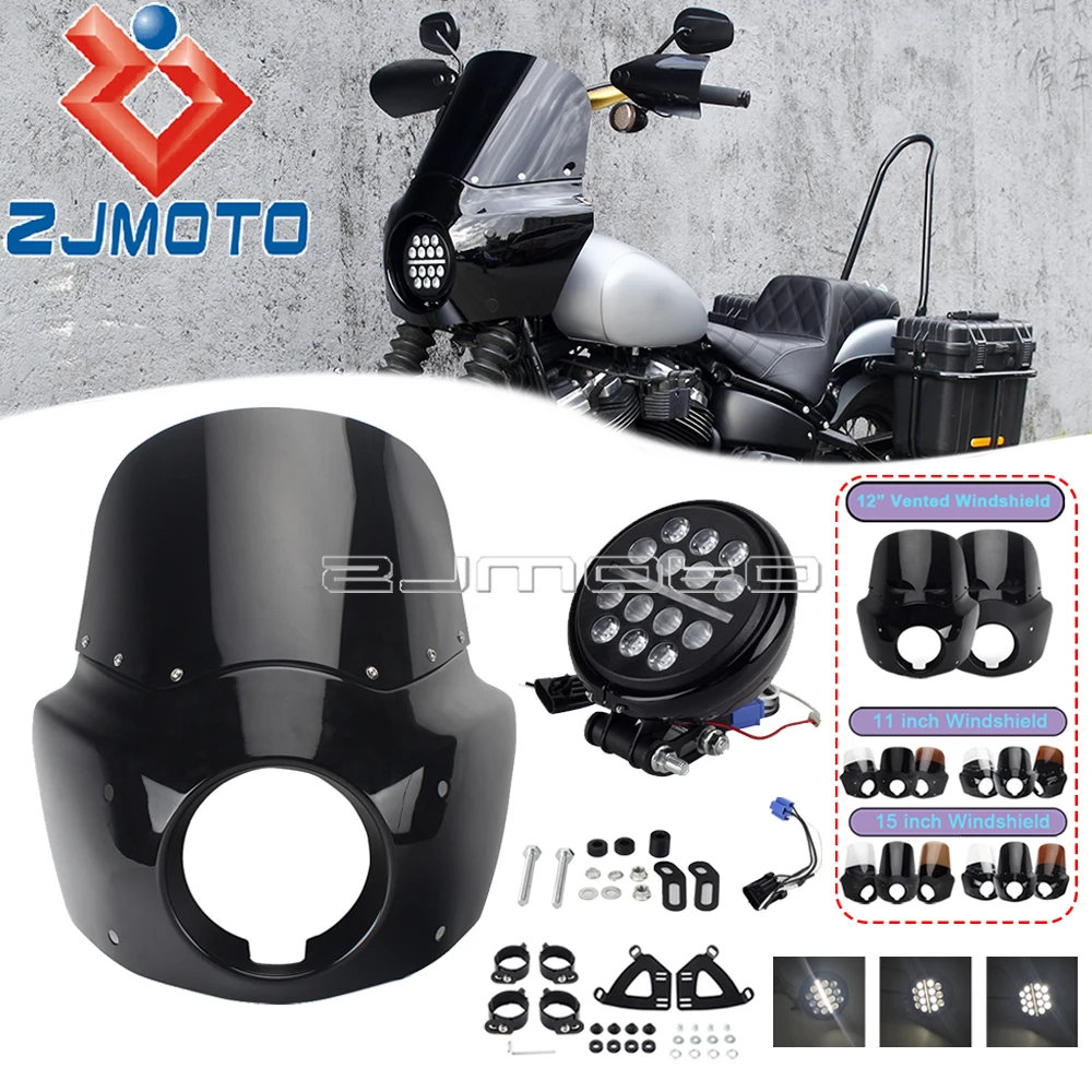 

Фара светодиодная для мотоцикла, 5,75 дюйма, для Harley Softail Low Rider S 114 117 FXLRS 2020-2023 11 дюймов 15 дюймов
