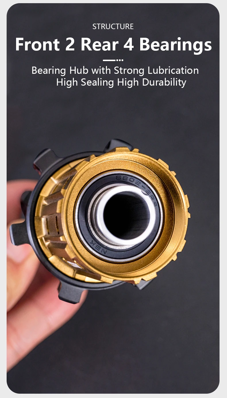 One Pair KORE Bearings Hubset For Road Bicycle Ratchet Thru - Axle Straight - Pull Racing Hub 24 Holes Road Bicycle Accessories