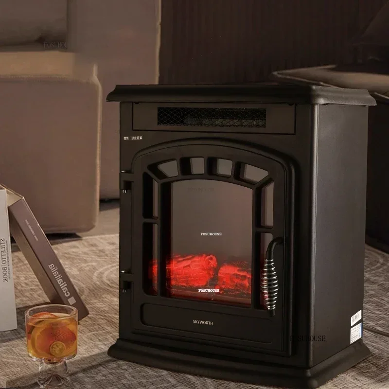 เตาผิงหรูหราสำหรับบ้าน สำนักงาน ห้องนั่งเล่น เครื่องทำความร้อนในบ้าน เตาไฟในสวน ลานบ้าน เตาจำลองเปลวไฟตกแต่ง 1