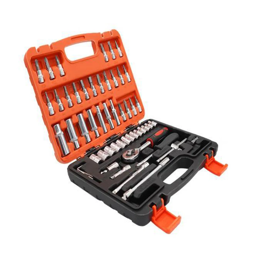 

Source Manufacturer's Direct Sales Ratchet Socket Wrench 53 Piece Set, Tool Repair, Automotive Toolbox, Multi-Functional Group